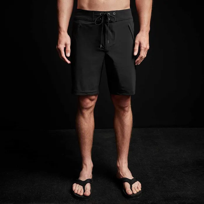Men Shorts James Perse Scuba Zip Boardshort Black
