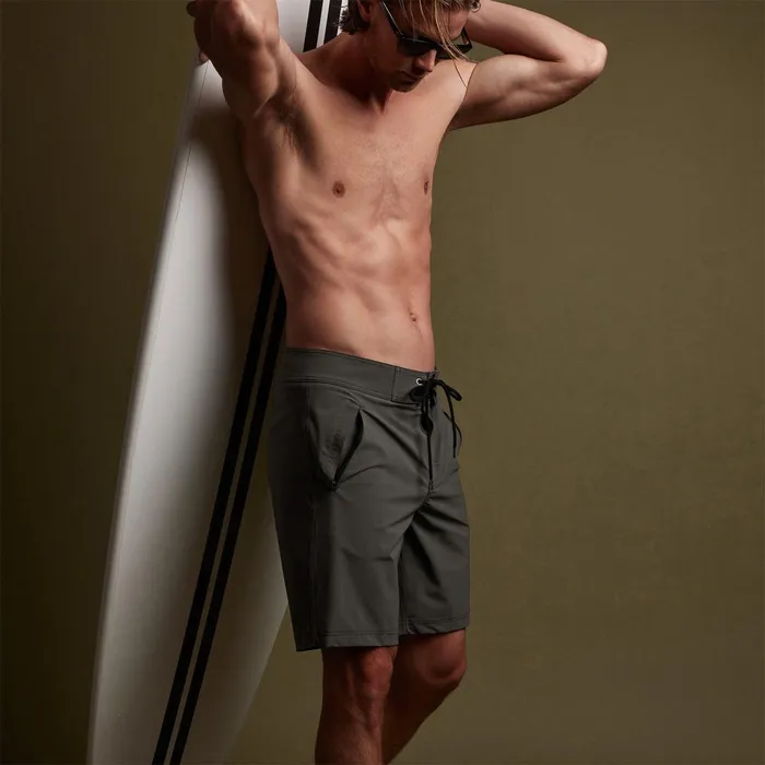 Men Shorts James Perse Scuba Zip Boardshort Palm