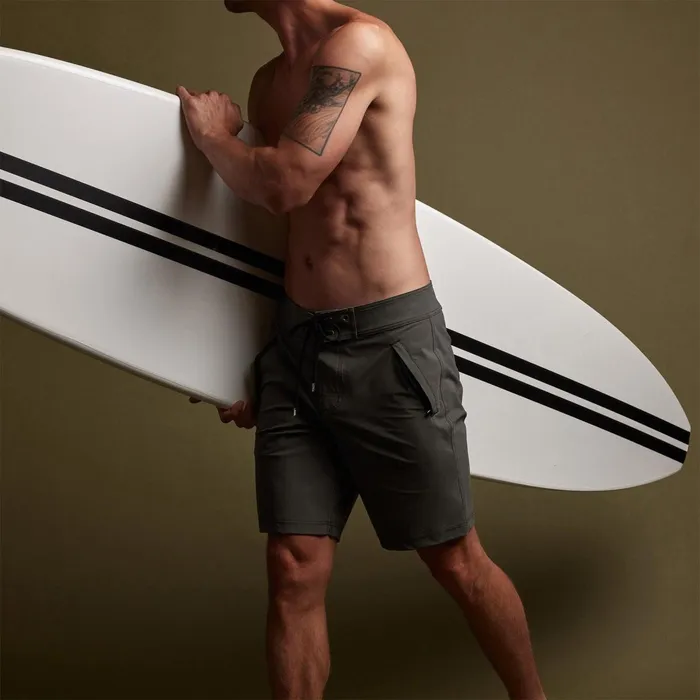 Men Shorts James Perse Scuba Zip Boardshort Palm