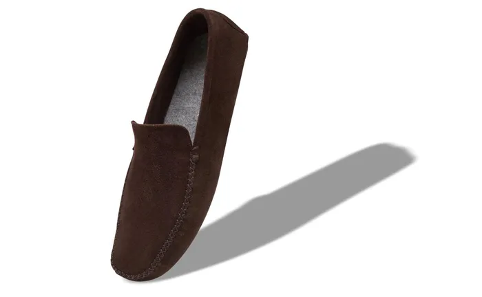 Men Slippers Manolo Blahnik DIGBY Dark Brown Suede Driving Shoes Men Slippers Manolo Blahnik DIGBY Dark Brown Suede Driving Shoes