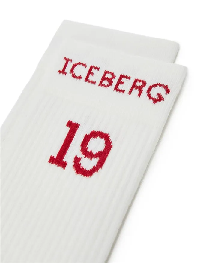 Men SOCKS Iceberg Cotton Sock With Logo And Date 19 And 74 Men SOCKS Iceberg Cotton Sock With Logo And Date 19 And 74