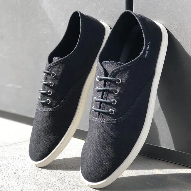 Men Stanley Black Canvas Shoes Windsor Smith Shoes