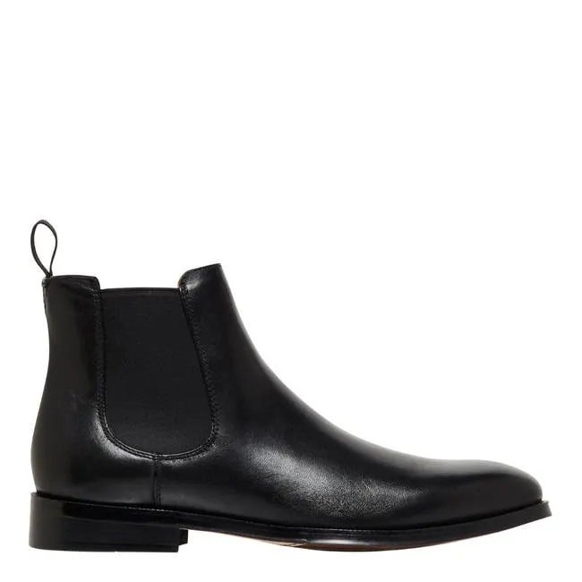 Men Stockman Black Leather Boots Windsor Smith Boots