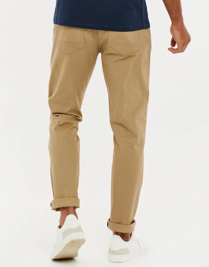 Men Stone Drawcord Chino Trousers Stone Threadbare Trousers and Cargos Men Stone Drawcord Chino Trousers Stone Threadbare Trousers and Cargos