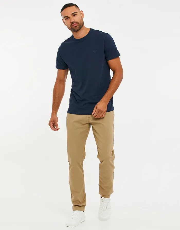 Men Stone Drawcord Chino Trousers Stone Threadbare Trousers and Cargos Men Stone Drawcord Chino Trousers Stone Threadbare Trousers and Cargos