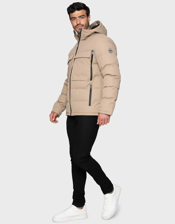 Men Stone Hooded Utility Coat Stone Threadbare Jacket and Coats Men Stone Hooded Utility Coat Stone Threadbare Jacket and Coats