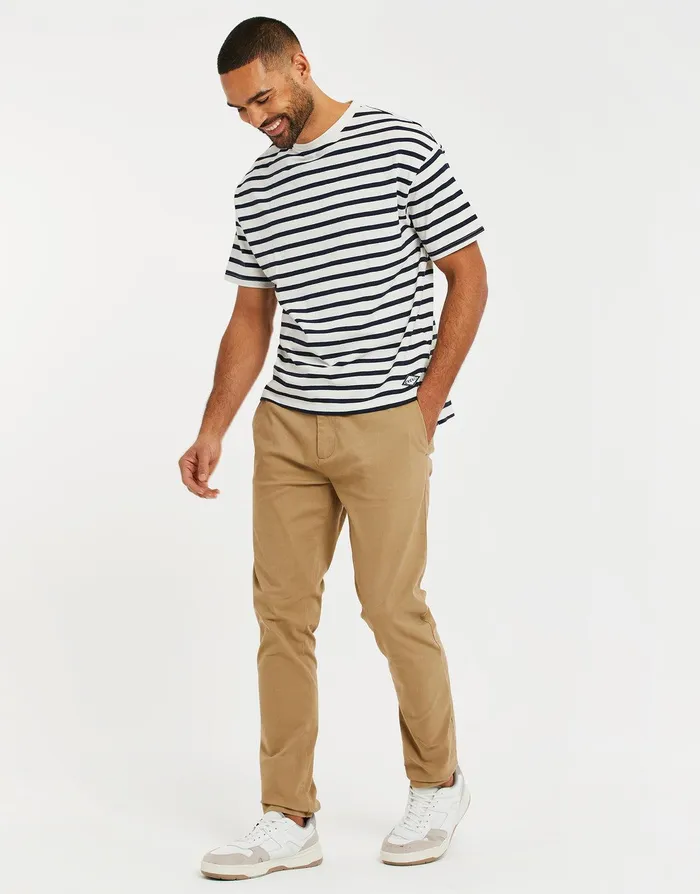 Men Stone Stretch Chino Trousers Stone Threadbare Trousers and Cargos Men Stone Stretch Chino Trousers Stone Threadbare Trousers and Cargos