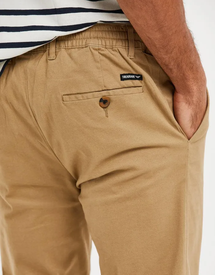 Men Stone Stretch Chino Trousers Stone Threadbare Trousers and Cargos Men Stone Stretch Chino Trousers Stone Threadbare Trousers and Cargos