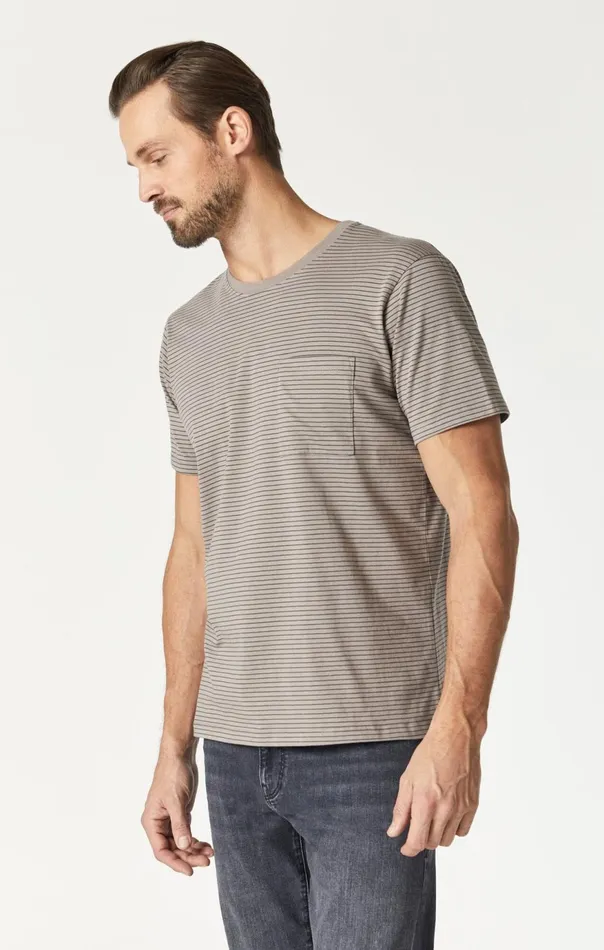 Men Striped TShirt In Moon Rock Mavi Jeans TShirts Men Striped TShirt In Moon Rock Mavi Jeans TShirts