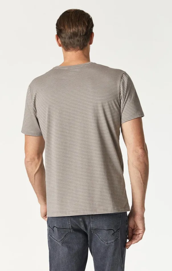 Men Striped TShirt In Moon Rock Mavi Jeans TShirts Men Striped TShirt In Moon Rock Mavi Jeans TShirts