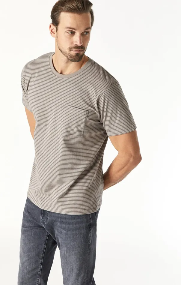 Men Striped TShirt In Moon Rock Mavi Jeans TShirts Men Striped TShirt In Moon Rock Mavi Jeans TShirts