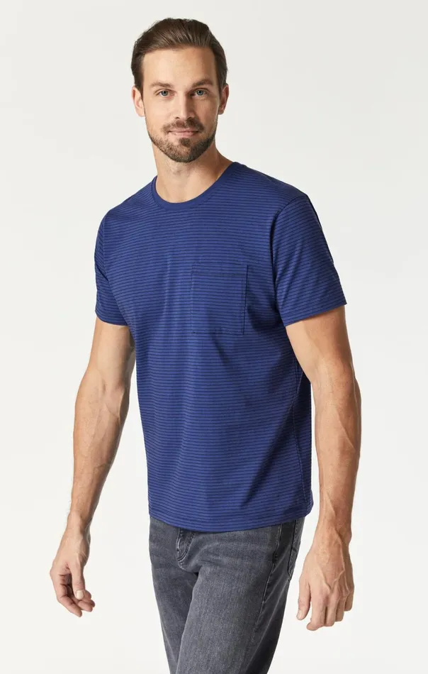 Men Striped TShirt In Twilight Blue Mavi Jeans TShirts Men Striped TShirt In Twilight Blue Mavi Jeans TShirts