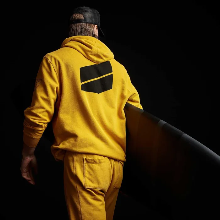 Men Sweat TopsBottoms James Perse French Terry Pullover Hoodie Crocus Yellow