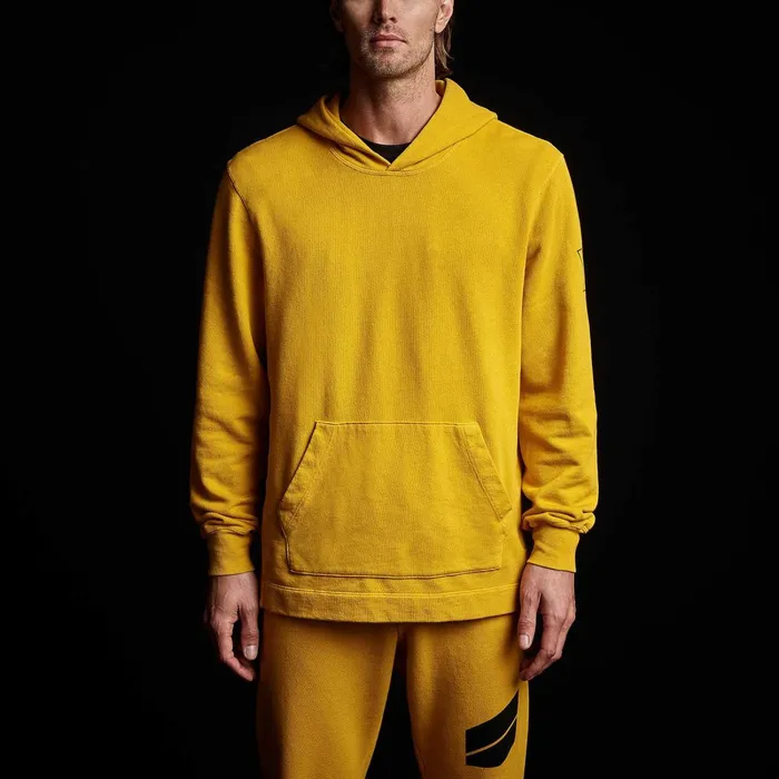 Men Sweat TopsBottoms James Perse French Terry Pullover Hoodie Crocus Yellow