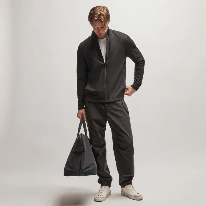 Men Sweat TopsBottoms James Perse French Terry Zip Up Black