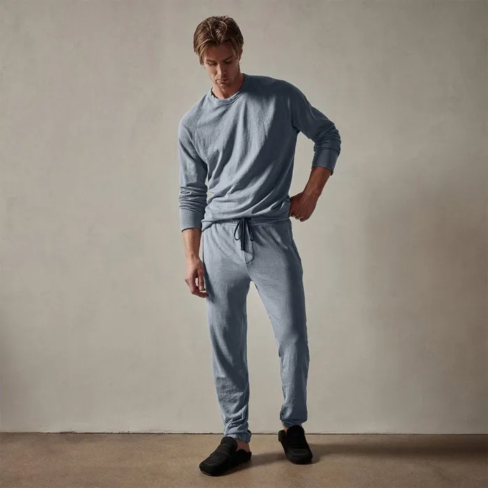 Men Sweat TopsBottoms James Perse Vintage French Terry Sweatshirt Bluestone Pigment Men Sweat TopsBottoms James Perse Vintage French Terry Sweatshirt Bluestone Pigment