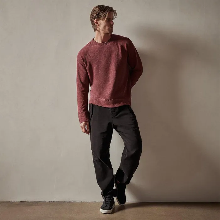 Men Sweat TopsBottoms James Perse Vintage French Terry Sweatshirt Claret Pigment