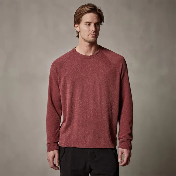 Men Sweat TopsBottoms James Perse Vintage French Terry Sweatshirt Claret Pigment