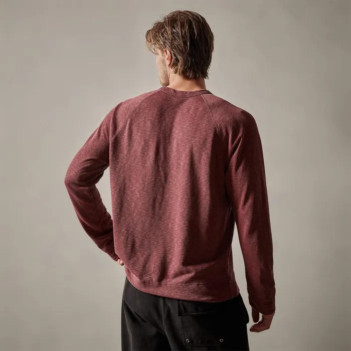 Men Sweat TopsBottoms James Perse Vintage French Terry Sweatshirt Claret Pigment