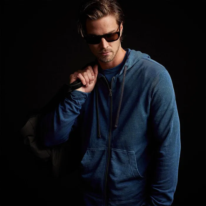 Men Sweat TopsBottoms James Perse Vintage French Terry Zip Up Hoodie Lake Pigment Men Sweat TopsBottoms James Perse Vintage French Terry Zip Up Hoodie Lake Pigment