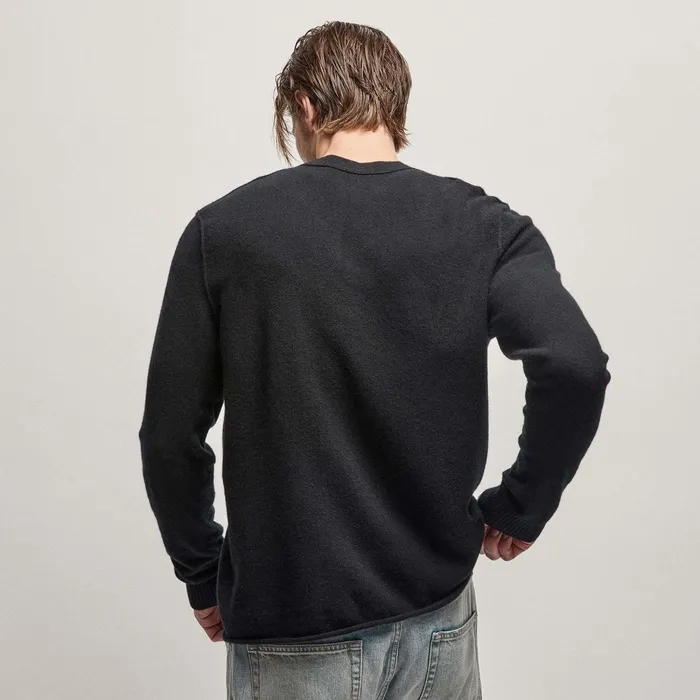 Men Sweaters James Perse Cashmere V Neck Sweater Black