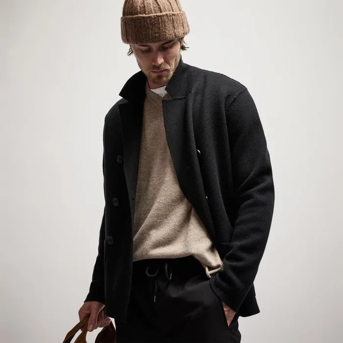 Men Sweaters James Perse Cashmere V Neck Sweater Coyote
