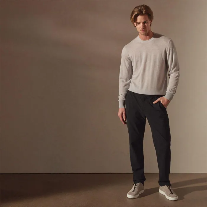 Men Sweaters James Perse Featherweight Cashmere Crew Stone