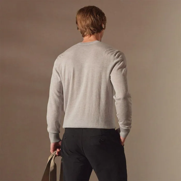 Men Sweaters James Perse Featherweight Cashmere Crew Stone