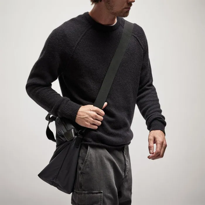 Men Sweaters James Perse Mid Gauge Cashmere Sweatshirt Black