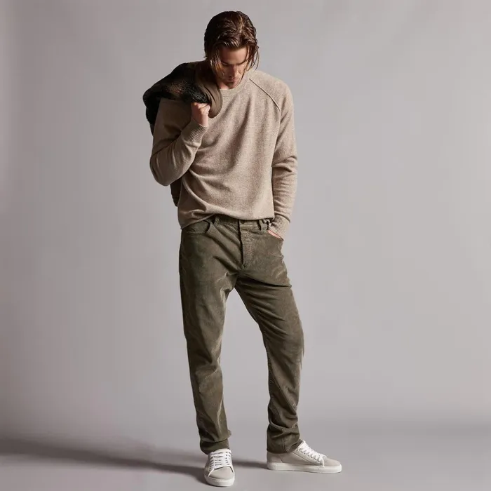 Men Sweaters James Perse Recycled Cashmere Raglan Coyote