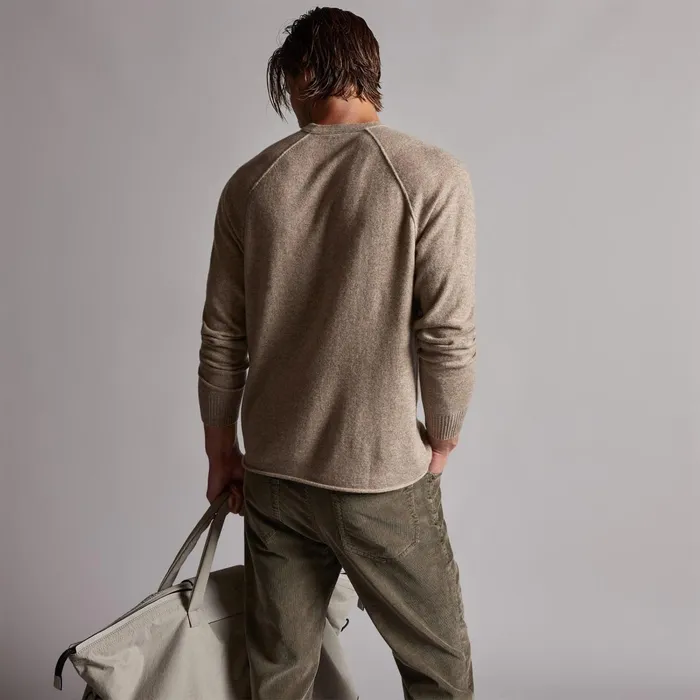 Men Sweaters James Perse Recycled Cashmere Raglan Coyote