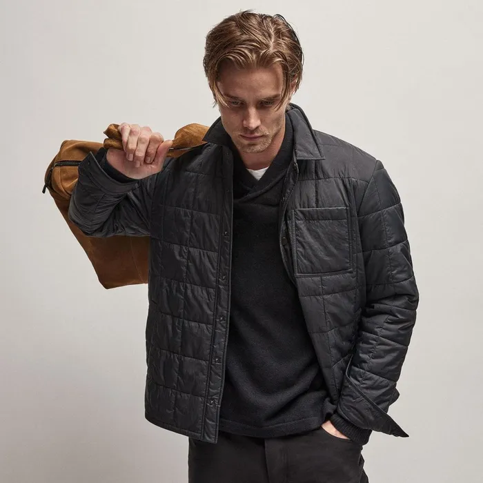 Men Sweaters James Perse Recycled Cashmere Shawl Collar Sweater Black