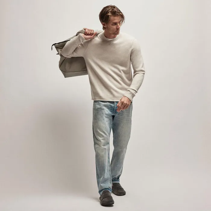 Men Sweaters James Perse Recycled Cashmere V Sweater Pearl
