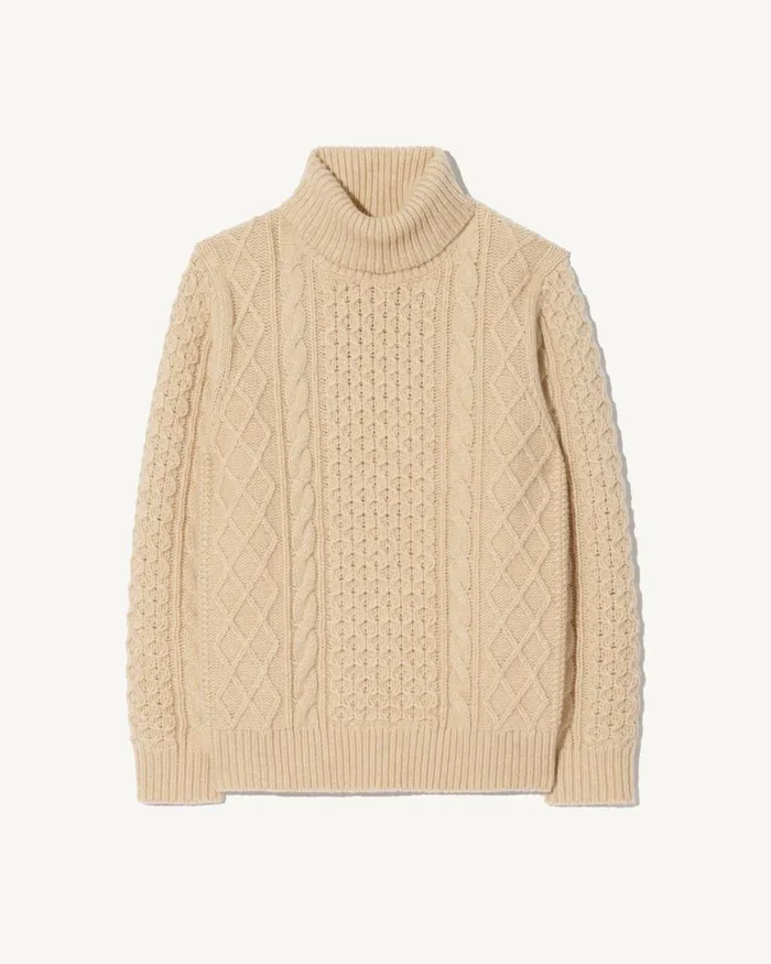 Men Sweaters Nili Lotan DEWEY TURTLENECK SWEATER Wheat
