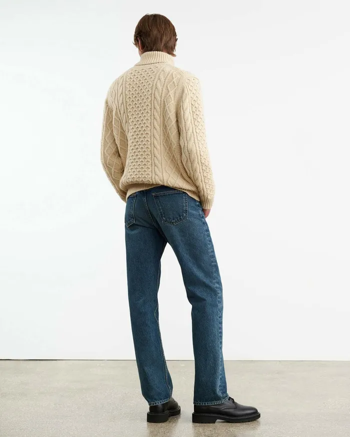 Men Sweaters Nili Lotan DEWEY TURTLENECK SWEATER Wheat