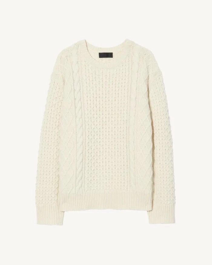 Men Sweaters Nili Lotan OWEN SWEATER Ivory