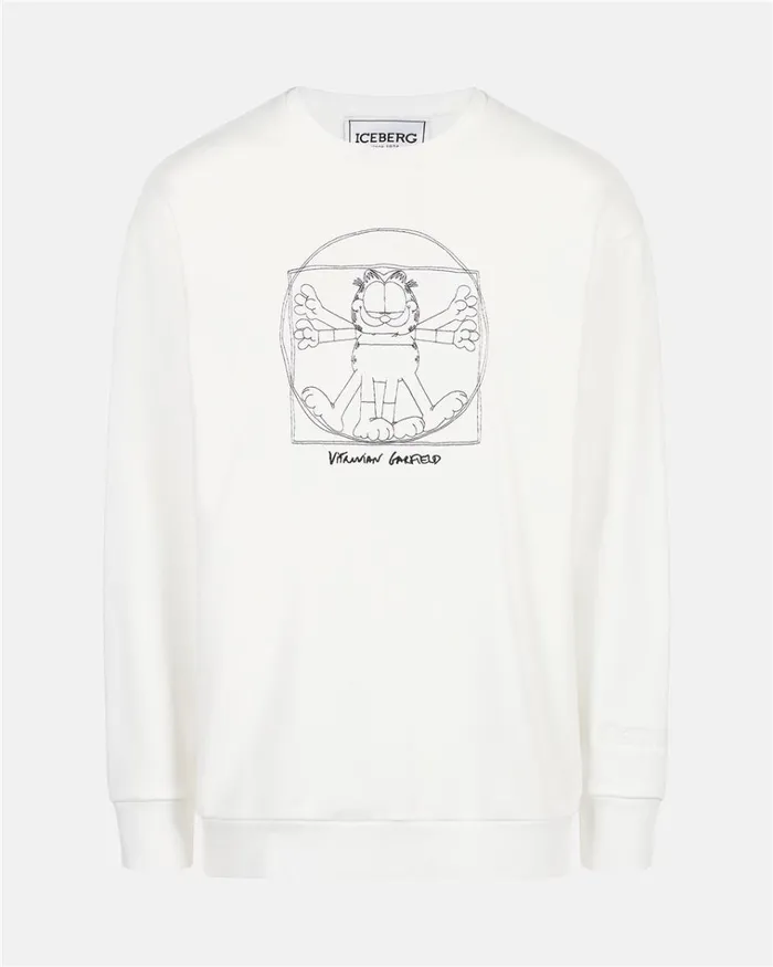 Men SWEATSHIRTS Iceberg Ecru Overfit Sweatshirt Men SWEATSHIRTS Iceberg Ecru Overfit Sweatshirt