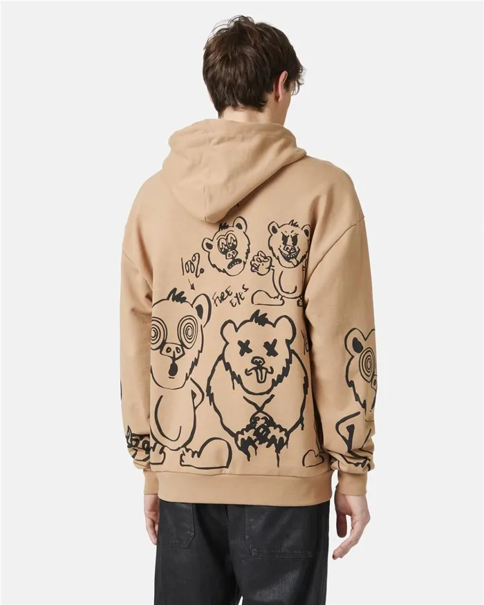 Men SWEATSHIRTS Iceberg Hooded Sweatshirt With Bear Print