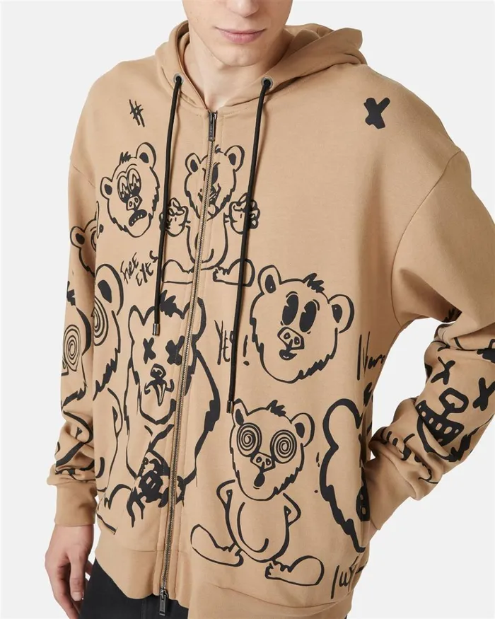 Men SWEATSHIRTS Iceberg Hooded Sweatshirt With Bear Print