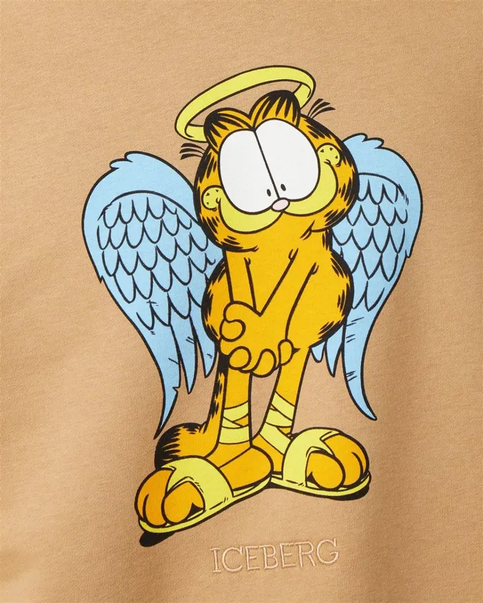 Men SWEATSHIRTS Iceberg Sweatshirt With Garfield Design Men SWEATSHIRTS Iceberg Sweatshirt With Garfield Design