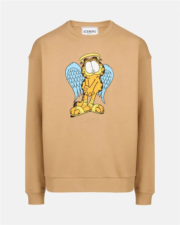 Men SWEATSHIRTS Iceberg Sweatshirt With Garfield Design Men SWEATSHIRTS Iceberg Sweatshirt With Garfield Design
