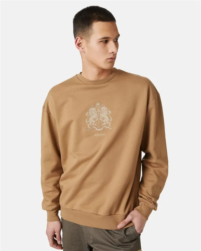 Men SWEATSHIRTS Iceberg Sweatshirt With Unicorn Detail Men SWEATSHIRTS Iceberg Sweatshirt With Unicorn Detail