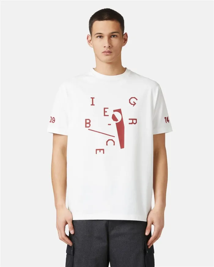 Men TSHIRTS AND POLO Iceberg Tshirt With Iceberg Lettering Print Detail
