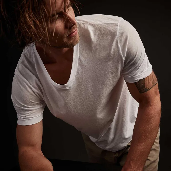 Men TShirts James Perse 3 Pack Short Sleeve V Neck Blackwhitecarbon Pigment