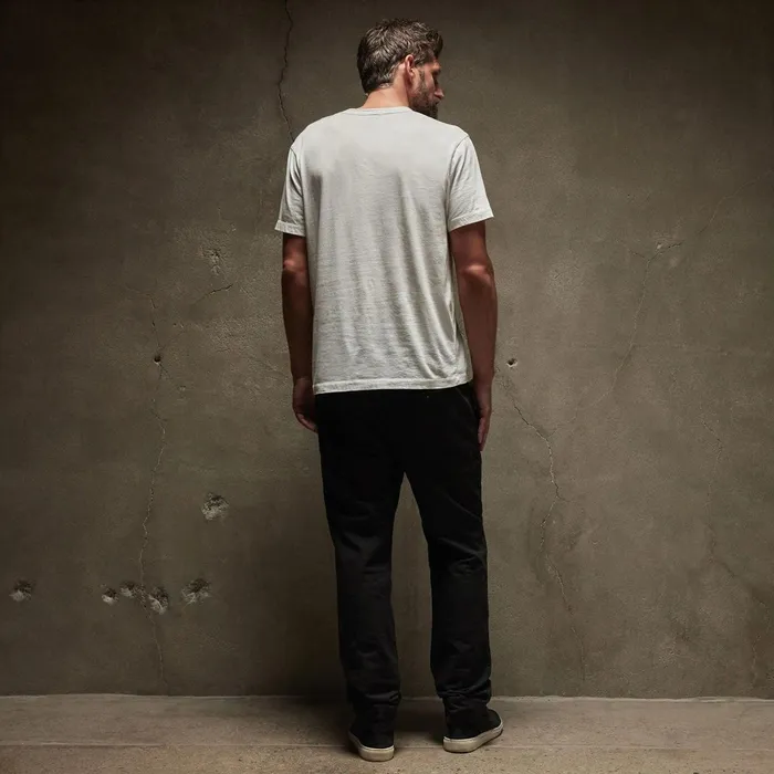 Men TShirts James Perse Brushed Lotus Crew White