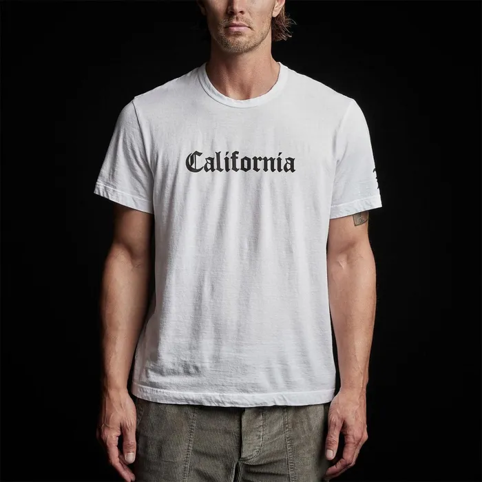Men TShirts James Perse Ca Gothic Short Sleeve Crew White