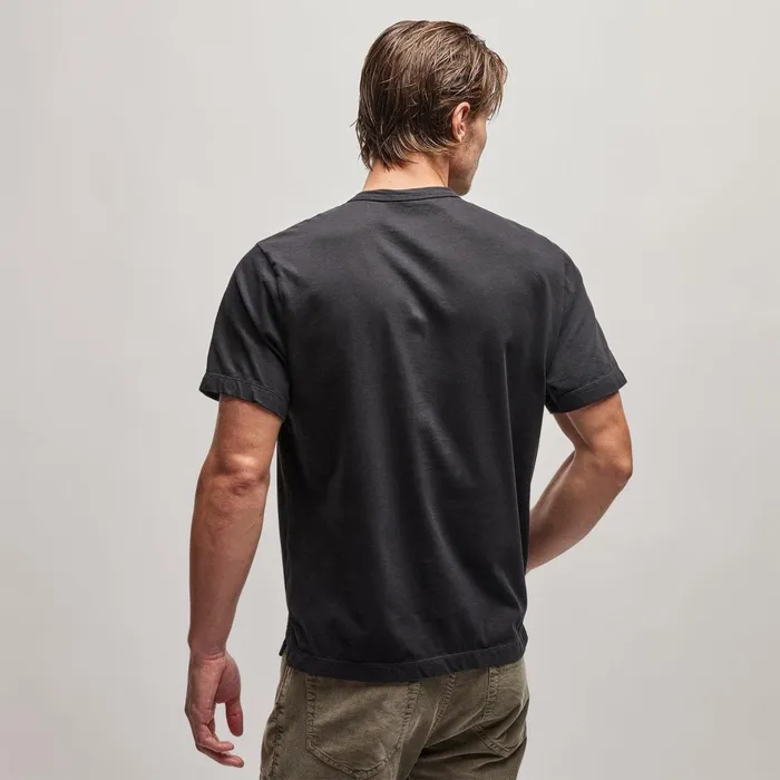 Men TShirts James Perse Heavy Luxe Jersey Crew Black