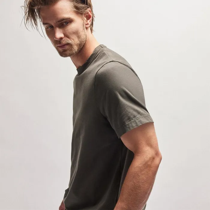 Men TShirts James Perse Heavy Luxe Jersey Crew Dark Olive