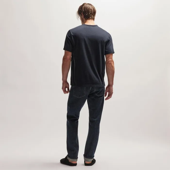Men TShirts James Perse Heavy Luxe Jersey Crew French Navy