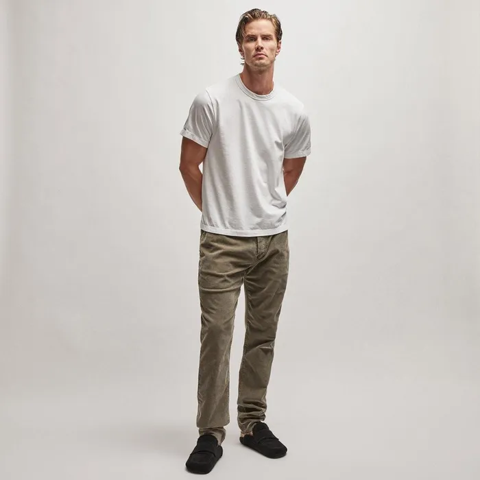 Men TShirts James Perse Heavy Luxe Jersey Crew White